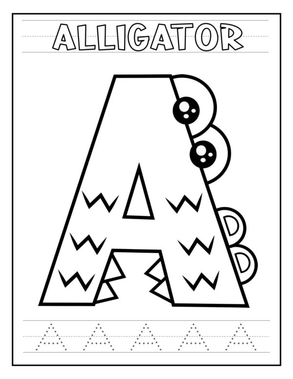 Alphabet Coloring and Tracing Pages2 001 1