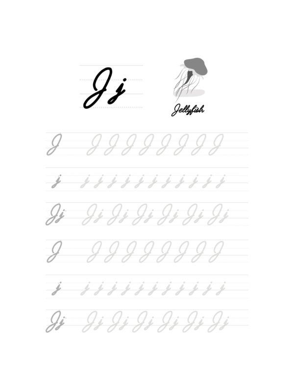 Cursive Writing: The Letter J