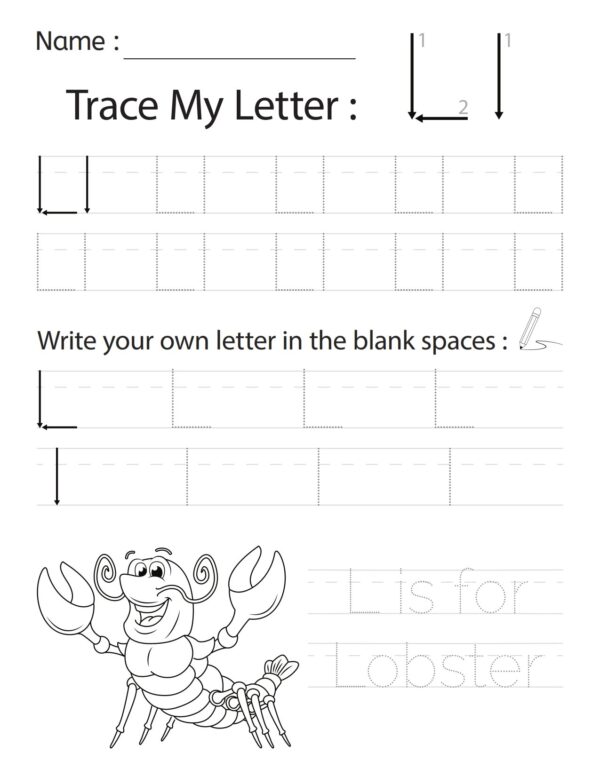 Trace My Letter L 001 1