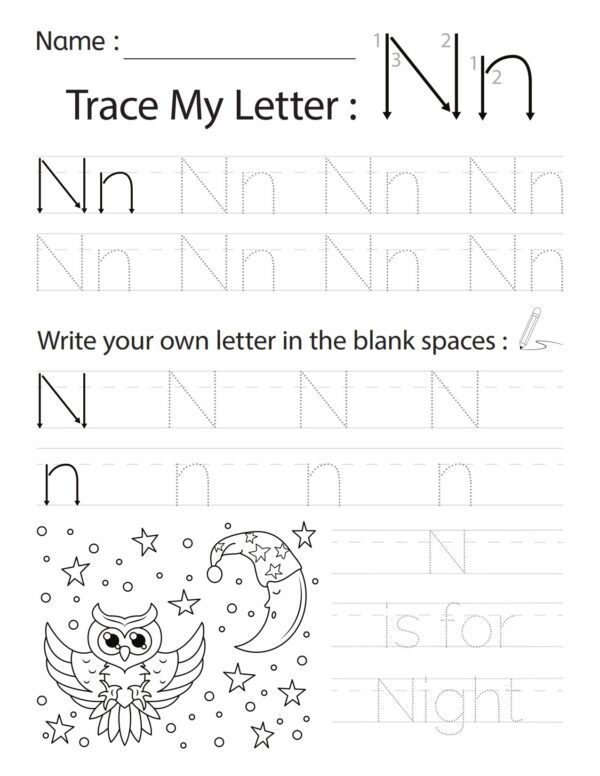 Trace My Letter N 001 1