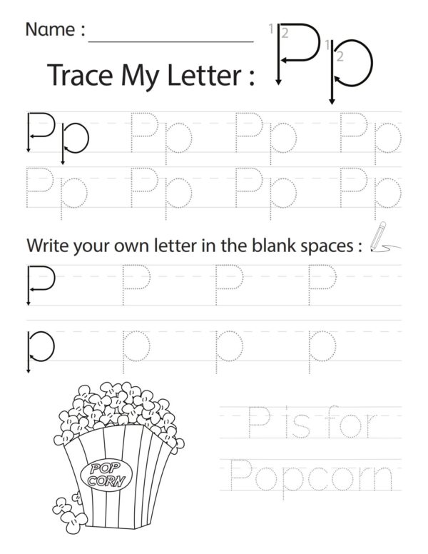 Trace My Letter P 001 1