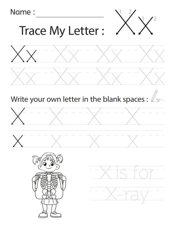 Trace My Letter X 001 1