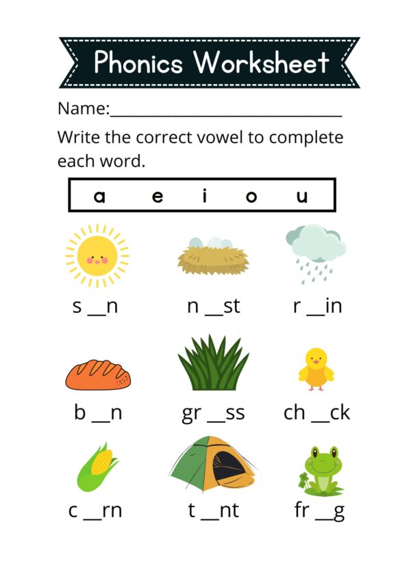 Phonics Illustrative English Worksheet 001