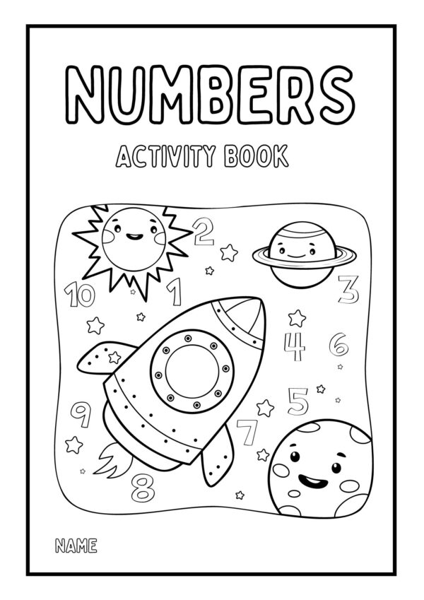 Black White Simple Number Foundations Worksheets